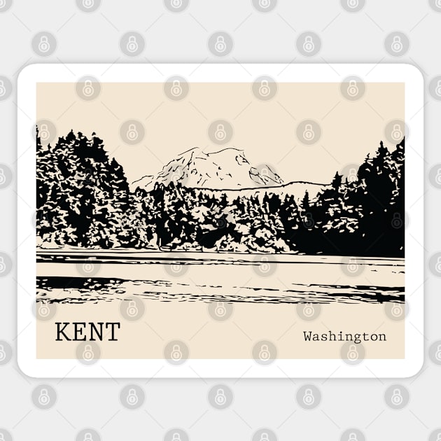 Kent Washington Sticker by Lakeric